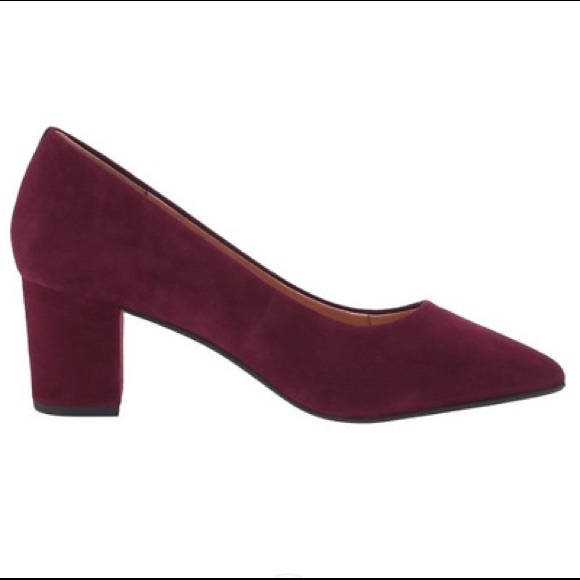 Ryanna Water-Repellent Suede Block Heel Pumps - Picture 1 of 7